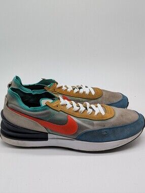 Nike Waffle One DN9253-001 Multi Color Light Bone Team Orange Men's Size 13